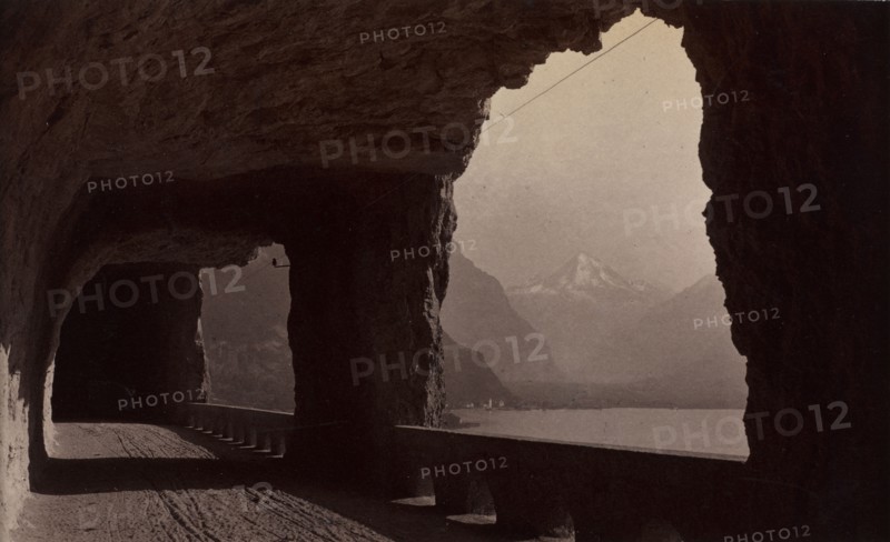 Untitled (Rocky Arcade), 19th century. Unidentified Photographer. Albumen print from wet collodion negative; paper: 9.5 x 15.6 cm (3 3/4 x 6 1/8 in.); matted: 30.6 x 35.6 cm (12 1/16 x 14 in.)