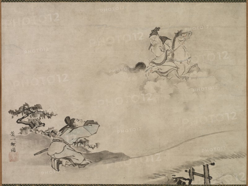 Daoist Immortal, 1615-1868. Hanabusa Itcho (Japanese, 1652-1724). Hanging scroll, ink and color on paper; overall: 38.2 x 51.2 cm (15 1/16 x 20 3/16 in.).