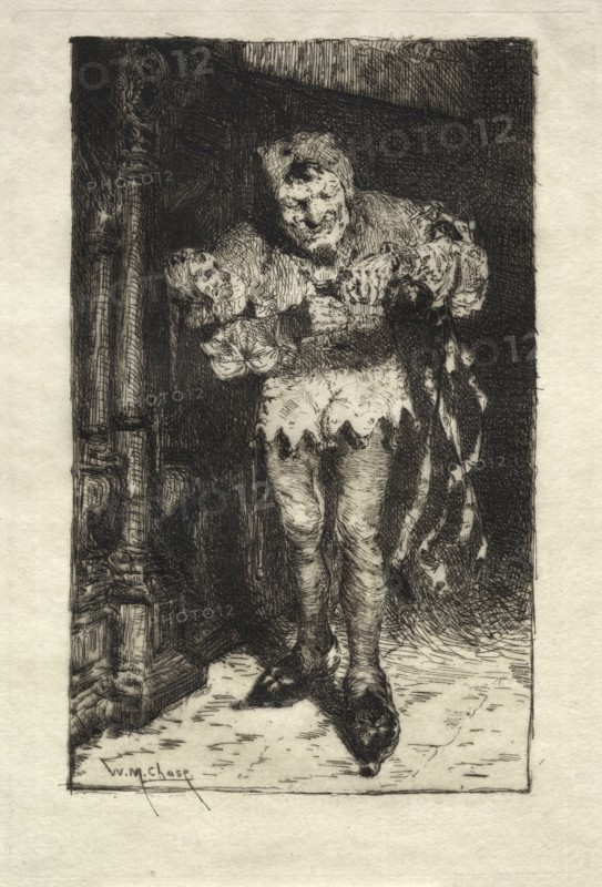 The Jester, c. 1890. William Merritt Chase (American, 1849-1916). Etching and drypoint; sheet: 23.5 x 16.1 cm (9 1/4 x 6 5/16 in.); platemark: 17 x 11.4 cm (6 11/16 x 4 1/2 in.)