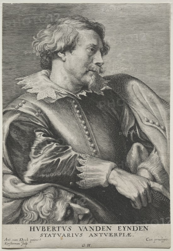 Portrait of Hubert van den Eyden. Lucas Emil Vorsterman (Flemish, 1595-1675), after Anthony van Dyck (Flemish, 1599-1641). Etching and engraving