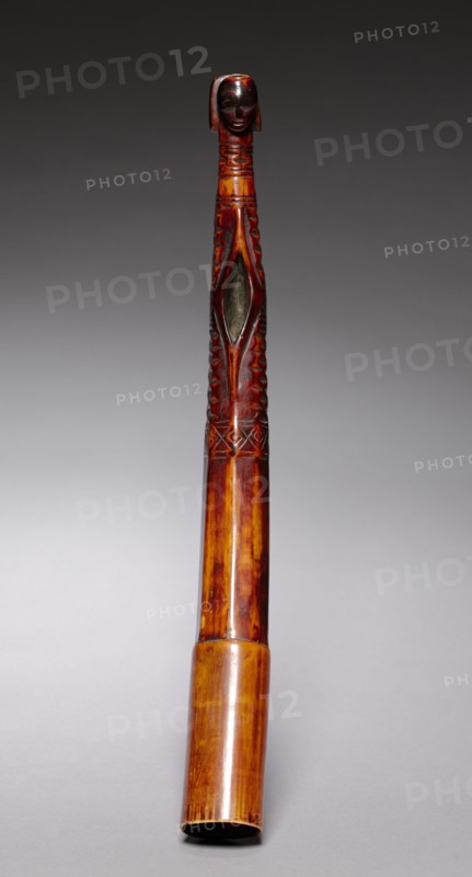 Side-Blown Trumpet, late 1800s. Equatorial Africa, Cameroon; Fang, 19th century. Ivory; overall: 38 cm (14 15/16 in.)