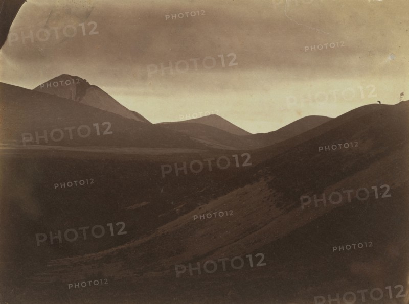 Dark Landscape with Hills, c. 1857. Frank Chauvassaignes (French). Albumen print from wet collodion negative; image: 18.4 x 24.6 cm (7 1/4 x 9 11/16 in.); matted: 40.6 x 50.8 cm (16 x 20 in.)