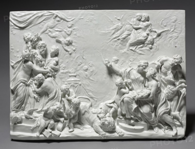 Spring, mid-1700s. Doccia Porcelain Factory (Italian), after a design by Massimiliano Soldani (Italian, 1656-1740). Porcelain; overall: 40.6 x 55.9 cm (16 x 22 in.).