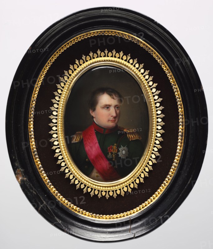 Portrait of Napoleon I, Emperor of the French, 1841. William Essex (British, 1784-1869). Enamel on copper, gilt metal and plush mount in a turned wood frame; framed: 13.5 x 11.5 cm (5 5/16 x 4 1/2 in.); unframed: 6.6 x 5 cm (2 5/8 x 1 15/16 in.)