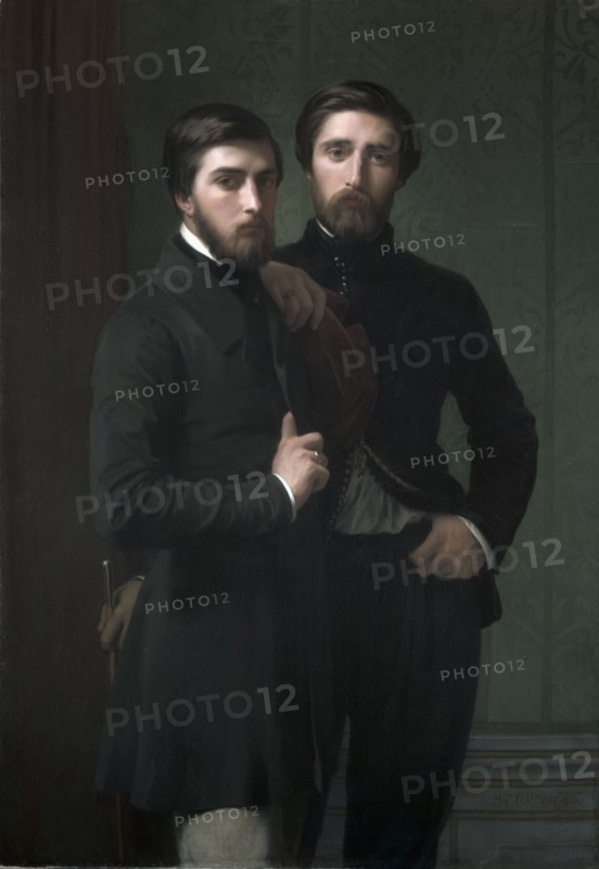 René-Charles Dassy and His Brother Jean-Baptiste-Claude-Amédé Dassy, 1850. Hippolyte Jean Flandrin (French, 1809-1864). Oil on canvas, original frame; framed: 173.5 x 134 x 14 cm (68 5/16 x 52 3/4 x 5 1/2 in.); unframed: 133.4 x 92.7 cm (52 1/2 x 36 1/2 in.)