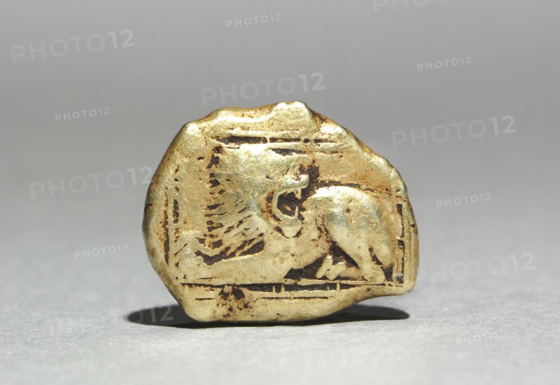 Stater, mid 6th century BC. Greece, Ionia, Miletus, 6th Century BC. Gold (electrum); overall: 1.6 x 2 x 0.8 cm (5/8 x 13/16 x 5/16 in.).