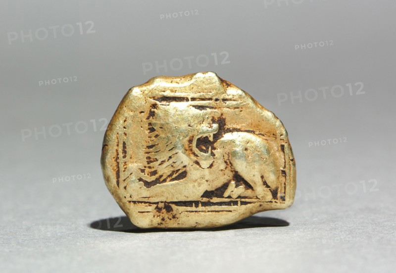 Stater, mid 6th century BC. Greece, Ionia, Miletus, 6th Century BC. Gold (electrum); overall: 1.6 x 2 x 0.8 cm (5/8 x 13/16 x 5/16 in.).