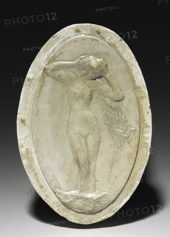 Vénus Astarté (Semitic goddess of fertility and love), c. 1900. Auguste Rodin (French, 1840-1917). Plaster; overall: 14.2 x 9.5 x 1.6 cm (5 9/16 x 3 3/4 x 5/8 in.)