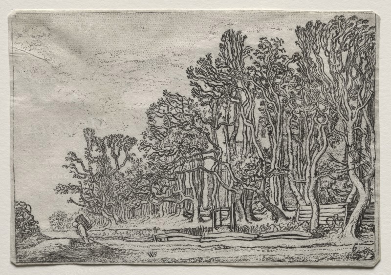 The Set of the Landscapes: Two Plank-Hedges, 1616. Willem Pietersz Buytewech (Dutch, 1591/92-1624). Etching; sheet: 8.8 x 12.7 cm (3 7/16 x 5 in.)