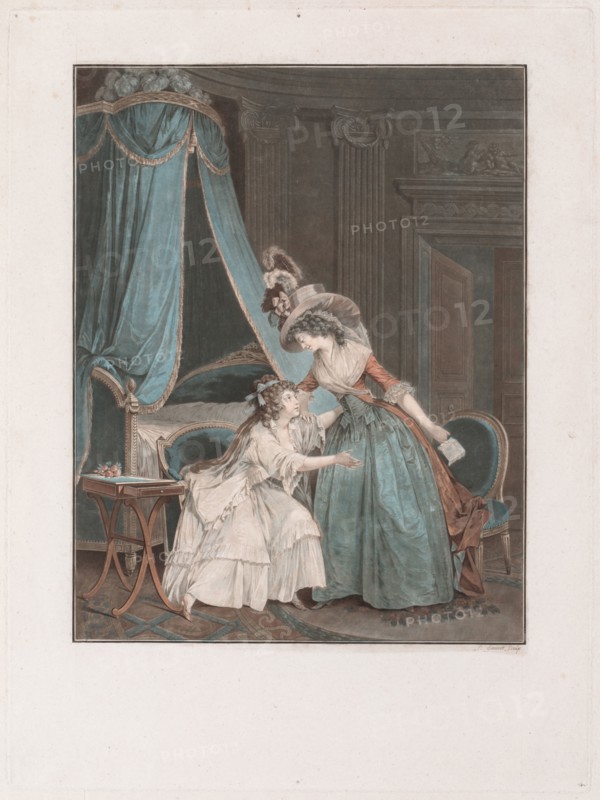 The Indiscretion, 1788. Jean François Janinet (French, 1752-1814), after Nicolas Lavreince (Swedish). Color wash-manner engraving and etching; sheet: 57.6 x 43 cm (22 11/16 x 16 15/16 in.); platemark: 48.3 x 36.2 cm (19 x 14 1/4 in.)