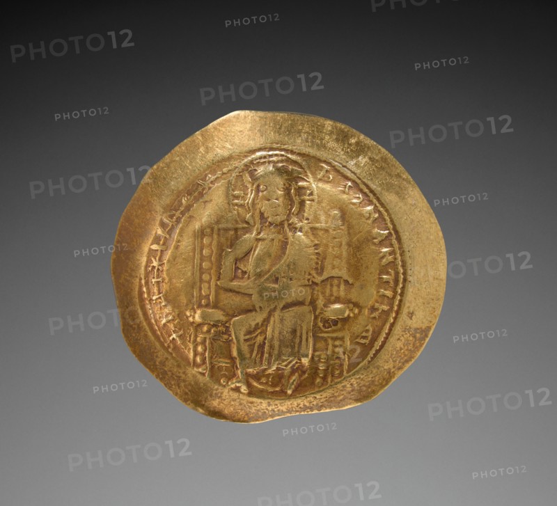 Scyphate Histamenon of Constantine X (reverse), 1059-1067. Byzantium, 11th century. Gold; diameter: 2.5 cm (1 in.).