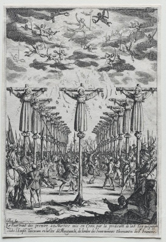 The Martyrs of Japan, 1600s. Jacques Callot (French, 1592-1635). Etching; sheet: 17.1 x 11.7 cm (6 3/4 x 4 5/8 in.); platemark: 16.7 x 11.3 cm (6 9/16 x 4 7/16 in.)