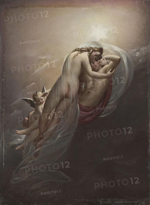 Aurora and Cephalus, c.1810. Anne-Louis Girodet de Roucy-Trioson (French, 1767-1824). Oil on canvas; framed: 34.9 x 29.9 x 7 cm (13 3/4 x 11 3/4 x 2 3/4 in.); unframed: 22.8 x 16.8 cm (9 x 6 5/8 in.)