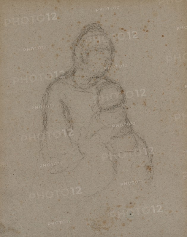 Mother and Child (recto); Profile Bust of a Man (verso), 1870s. Paul Gauguin (French, 1848-1903). Black chalk; sheet: 26.8 x 20.4 cm (10 9/16 x 8 1/16 in.).