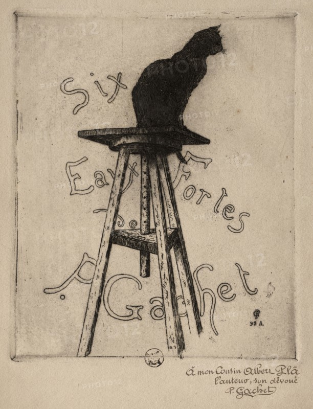 Six Etchings: Frontispiece, 1895. Paul Gachet (French, 1828-1909). Etching; sheet: 32.5 x 25 cm (12 13/16 x 9 13/16 in.); platemark: 21 x 17.1 cm (8 1/4 x 6 3/4 in.).
