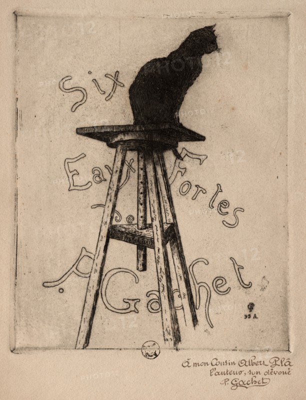 Six Etchings, 1895. Paul Gachet (French, 1828-1909). Etching; sheet: 32.5 x 25 cm (12 13/16 x 9 13/16 in.); platemark: 21 x 17.1 cm (8 1/4 x 6 3/4 in.).