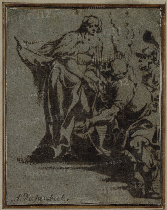 A Scene from Classical Mythology, 1600s. Anthonis Sallaert (Flemish, c. 1590-1658). Monotype; sheet: 12.4 x 9.7 cm (4 7/8 x 3 13/16 in.)