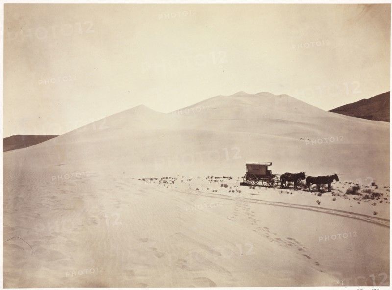 Sand Dunes, Carson Desert, Nevada, 1867. Timothy H. O'Sullivan (American, 1840-1882). Albumen print from wet collodion negative; image: 19.7 x 27 cm (7 3/4 x 10 5/8 in.); mounted: 45.7 x 59.4 cm (18 x 23 3/8 in.); matted: 50.8 x 61 cm (20 x 24 in.)