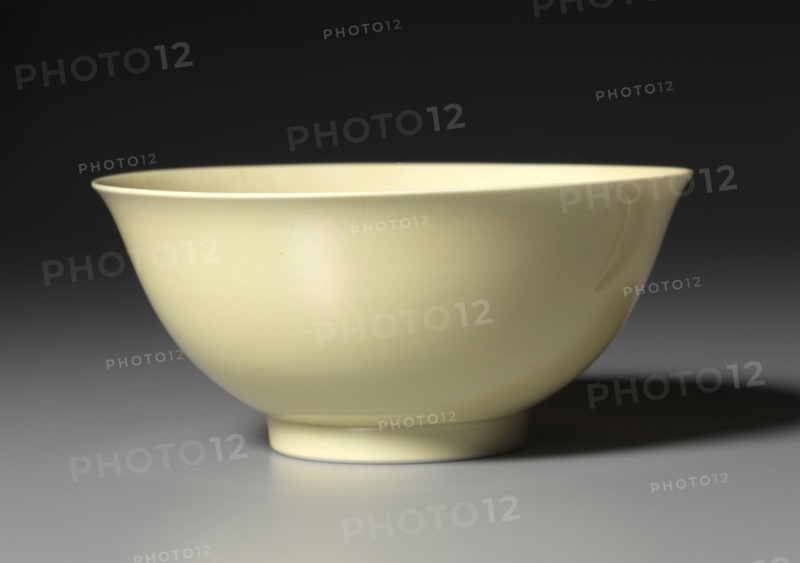 Bowl with Yellow Glaze, 1723-1735. China, Qing dynasty (1644-1912), Yongzheng mark and reign (1722-1735). Glazed porcelain; diameter: 14.8 cm (5 13/16 in.); overall: 6.7 cm (2 5/8 in.).