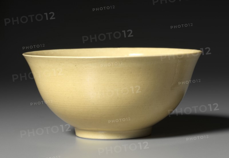 Bowl with Yellow Glaze, 1821-1850. China, Qing dynasty (1644-1911), Daoguang mark and reign (1821-50). Glazed porcelain; diameter: 14.7 cm (5 13/16 in.); overall: 6.8 cm (2 11/16 in.).