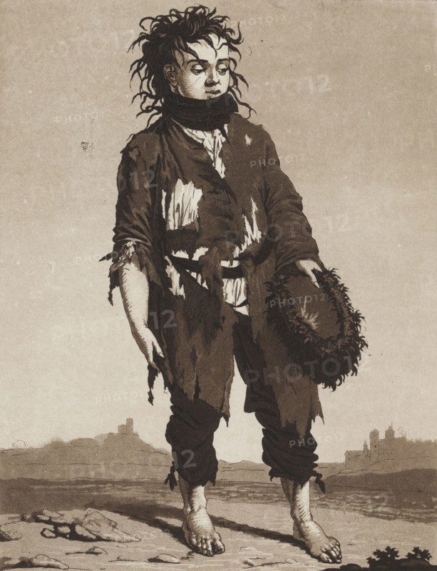 The Young Beggars, c. 1800. Karl Ludwig Bernhard Buchhorn (German, 1770-1856). Aquatint; sheet: 31.2 x 23.1 cm (12 5/16 x 9 1/8 in.); platemark: 25.3 x 19.6 cm (9 15/16 x 7 11/16 in.).
