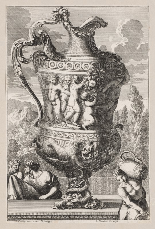 Decorative Urn, 1600s. Jean Le Pautre (French, 1618-1682). Etching; sheet: 23.1 x 15.3 cm (9 1/8 x 6 in.); secondary support: 30.3 x 21.7 cm (11 15/16 x 8 9/16 in.)