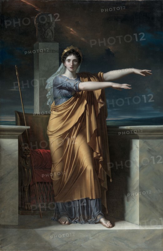 Polyhymnia, Muse of Eloquence; Erato, Muse of Lyrical Poetry; Apollo, God of Light, Eloquence, Poetry and the Fine Arts with Urania, Muse of Astronomy; Calliope, Muse of Epic Poetry; Clio, Muse of History, 1800. Charles Meynier (French, 1768-1832). Oil on canvas; overall: 275 x 177 cm (108 1/4 x 69 11/16 in.)