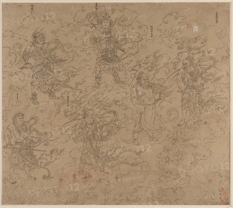 Album of Daoist and Buddhist Themes: Procession of Daoist Deities: Leaf 19
