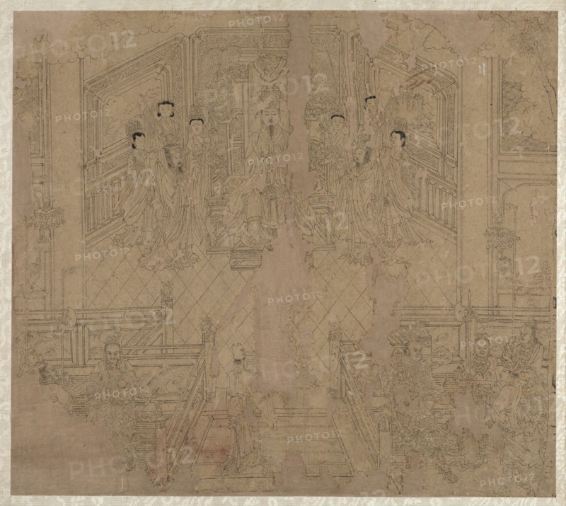 Album of Daoist and Buddhist Themes: Procession of Daoist Deities: Leaf 2, 1200s. China, Southern Song dynasty (1127-1279). Album, ink on paper (fifty leaves); sheet: 34.2 x 38.4 cm (13 7/16 x 15 1/8 in.).