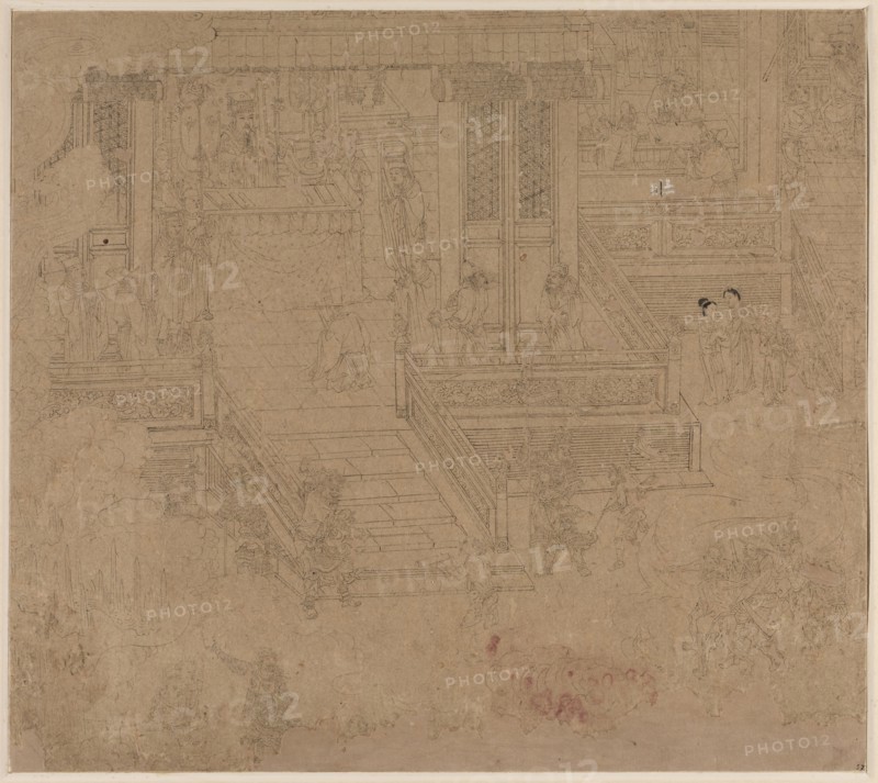 Album of Daoist and Buddhist Themes: Kings of Hells: Leaf 37, 1200s. China, Southern Song dynasty (1127-1279). Album, ink on paper (fifty leaves); sheet: 34 x 38.3 cm (13 3/8 x 15 1/16 in.).