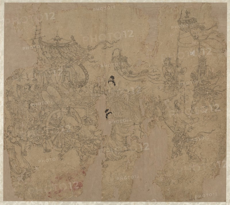 Album of Daoist and Buddhist Themes: Procession of Daoist Deities: Leaf 3, 1200s. China, Southern Song dynasty (1127-1279). Album, ink on paper (fifty leaves); sheet: 34.3 x 38.4 cm (13 1/2 x 15 1/8 in.).