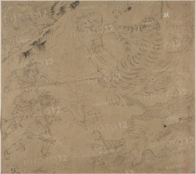 Album of Daoist and Buddhist Themes: Search the Mountain: Leaf 44, 1200s. China, Southern Song dynasty (1127-1279). Album, ink on paper (fifty leaves); sheet: 34.1 x 38.3 cm (13 7/16 x 15 1/16 in.).