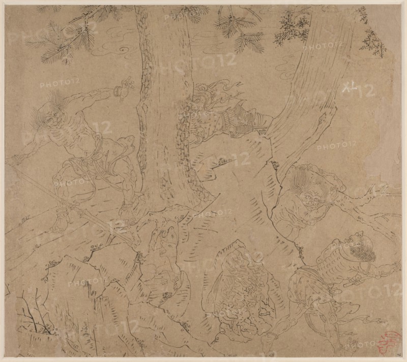 Album of Daoist and Buddhist Themes: Search the Mountain: Leaf 46, 1200s. China, Southern Song dynasty (1127-1279). Album, ink on paper (fifty leaves); sheet: 34.1 x 38.4 cm (13 7/16 x 15 1/8 in.).