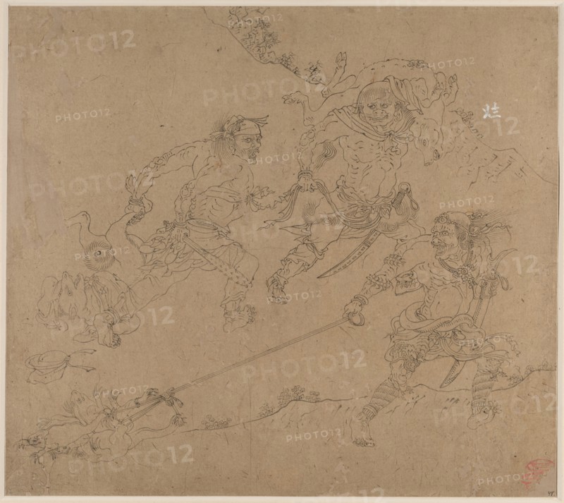 Album of Daoist and Buddhist Themes: Search the Mountain: Leaf 48, 1200s. China, Southern Song dynasty (1127-1279). Album, ink on paper (fifty leaves); sheet: 34.1 x 38.4 cm (13 7/16 x 15 1/8 in.).