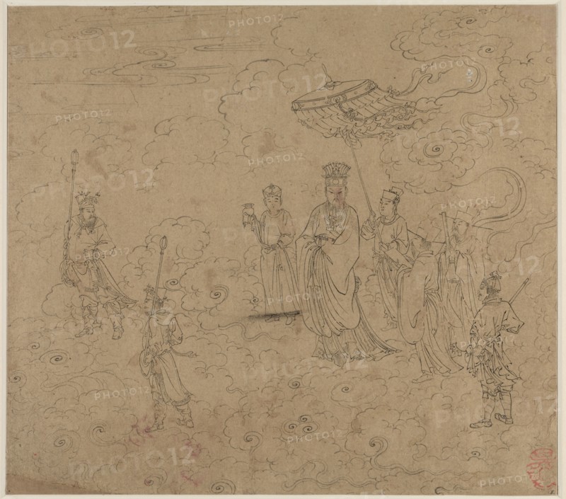 Album of Daoist and Buddhist Themes: Procession of Daoist Deities: Leaf 8, 1200s. China, Southern Song dynasty (1127-1279). Album, ink on paper (fifty leaves); sheet: 34.2 x 38.4 cm (13 7/16 x 15 1/8 in.).