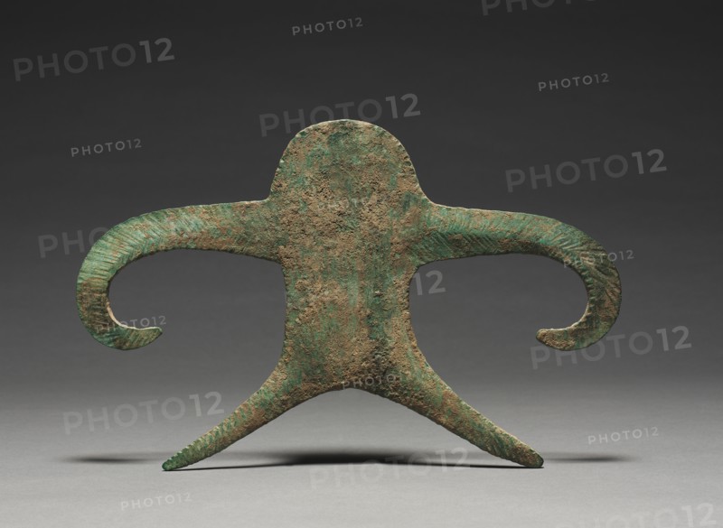 Anthropomorph, c. 1500 - 1000 BC. India, Bronze Age. Copper; overall: 23.5 x 36.5 x 0.5 cm (9 1/4 x 14 3/8 x 3/16 in.).
