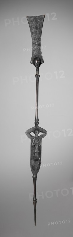 Staff of Office, early-mid 1800s. Central Africa, Democratic Republic of the Congo, Luba, early-mid-19th century. Wood, metal; overall: 170 cm (66 15/16 in.)