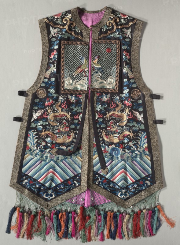 Woman's Bridal Dress, Tabard, 1800s. China, Qing Dynasty, late 19th century. Embroidery: silk, gilt-metal thread; overall: 111.8 x 73.7 cm (44 x 29 in.).