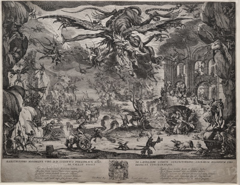 The Temptation of Saint Anthony (second version), 1635. Jacques Callot (French, 1592-1635). Etching; sheet: 35.6 x 46.3 cm (14 x 18 1/4 in.); platemark: 31 x 45.8 cm (12 3/16 x 18 1/16 in.)