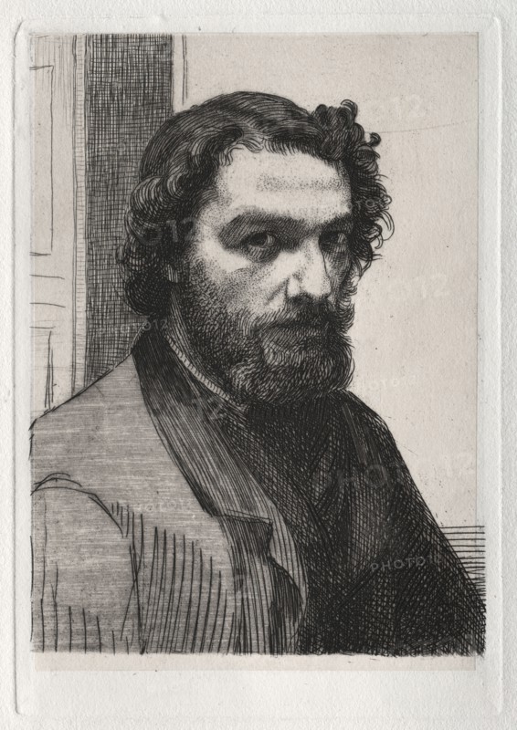 Alphonse Legros, 1861 (printed 1875). Félix Bracquemond (French, 1833-1914), Cadart. Etching on chine collé; sheet: 51.8 x 36.3 cm (20 3/8 x 14 5/16 in.); platemark: 17.1 x 11.9 cm (6 3/4 x 4 11/16 in.)