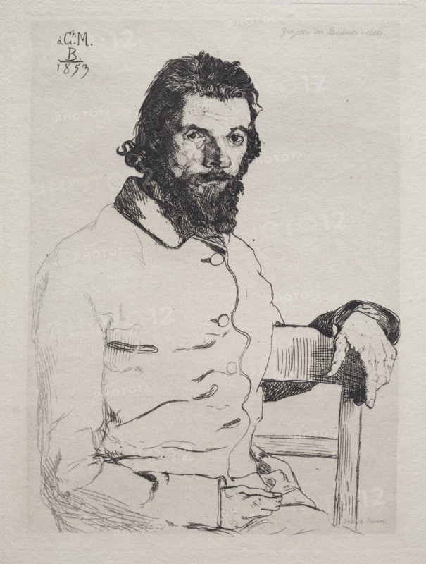 Charles Méryon, 1884. Félix Bracquemond (French, 1833-1914), Gazette des Beaux-Arts. Heliogravure after etching of 1853; sheet: 27.5 x 18.9 cm (10 13/16 x 7 7/16 in.); platemark: 20.5 x 14.5 cm (8 1/16 x 5 11/16 in.)