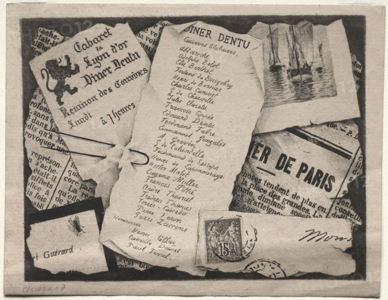Dinner Invitation, c. 1882. Henri Charles Guérard (French, 1846-1897). Etching and aquatint; sheet: 13.1 x 16.9 cm (5 3/16 x 6 5/8 in.).