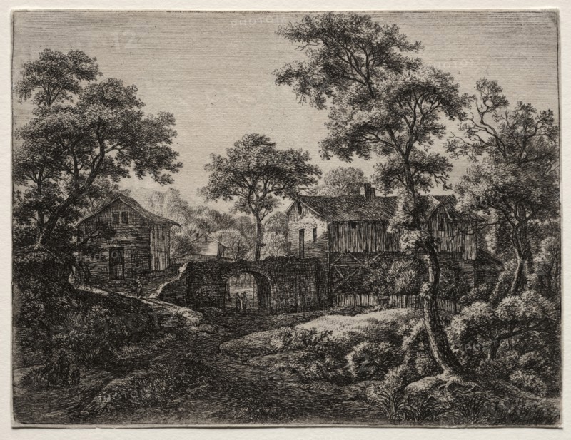 A Gateway. Anthonie Waterloo (Dutch, 1609/10-1690). Etching; sheet: 15.6 x 20.5 cm (6 1/8 x 8 1/16 in.)