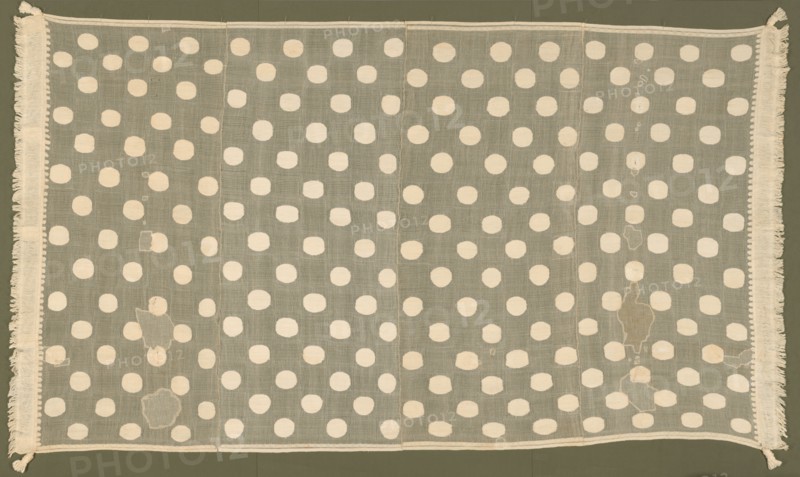 Mantle or Hanging, 1200-1460s. Peru, North Coast, Chimú style, 1200-1460s. Cotton; plain weave, brocaded and complex alternating gauze with 3 or 5 shots of plain weave between gauze shots; overall: 162.5 x 272 cm (64 x 107 1/16 in.); mounted: 177.8 x 287 cm (70 x 113 in.)