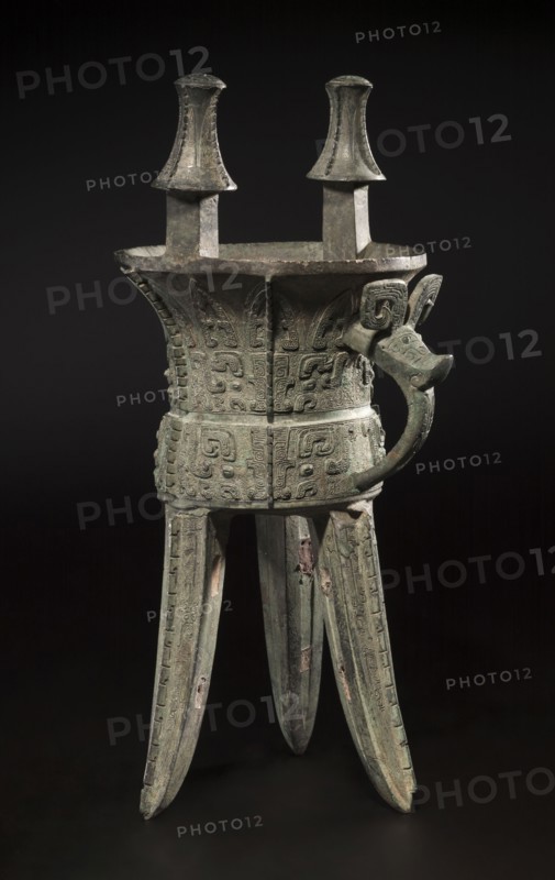 Wine Vessel (Jia), c. 1250-1046 BC. China, late Shang dynasty (c.1600-c.1046 BC), Anyang phase (c.1250-1046 BC). Bronze; overall: 50.8 cm (20 in.).