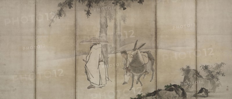 Su Shi (So Shoku), early 1600s. Unkoku Togan (Japanese, 1547-1618). Pair of six-fold screens; ink, light color, and gold on paper; image: 155.5 x 360 cm (61 1/4 x 141 3/4 in.); overall: 172 x 374 cm (67 11/16 x 147 1/4 in.).