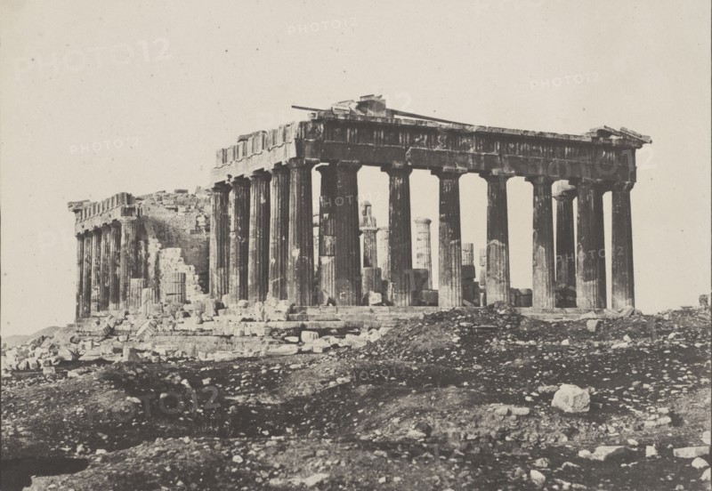 Parthenon, 1852. Eugène Piot (French, 1812-1891). Salted paper print from waxed paper negative; image: 22.8 x 32.9 cm (9 x 12 15/16 in.); paper: 26.1 x 32.7 cm (10 1/4 x 12 7/8 in.); matted: 45.7 x 55.9 cm (18 x 22 in.).