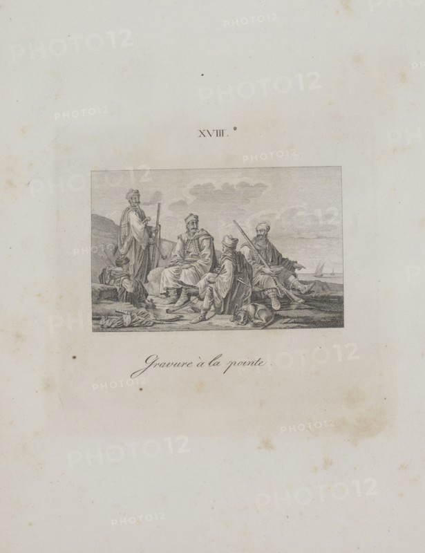 Art of the Lithograph: Albanian, Plate XVIII, 1819. Alois Senefelder (German, 1771-1834). Lithograph; sheet: 30.1 x 23.2 cm (11 7/8 x 9 1/8 in.); image: 7.2 x 11.2 cm (2 13/16 x 4 7/16 in.)