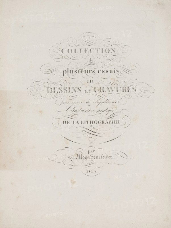 Art of the Lithograph: Title Page, Plate I, 1819. Alois Senefelder (German, 1771-1834). Lithograph; sheet: 29.9 x 23.2 cm (11 3/4 x 9 1/8 in.); image: 18 x 16 cm (7 1/16 x 6 5/16 in.)