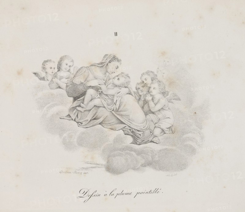 Art of the Lithograph: Madonna and Child on the Clouds, Plate II, 1819. Alois Senefelder (German, 1771-1834). Lithograph; sheet: 23.4 x 30.2 cm (9 3/16 x 11 7/8 in.); image: 11.5 x 17 cm (4 1/2 x 6 11/16 in.).